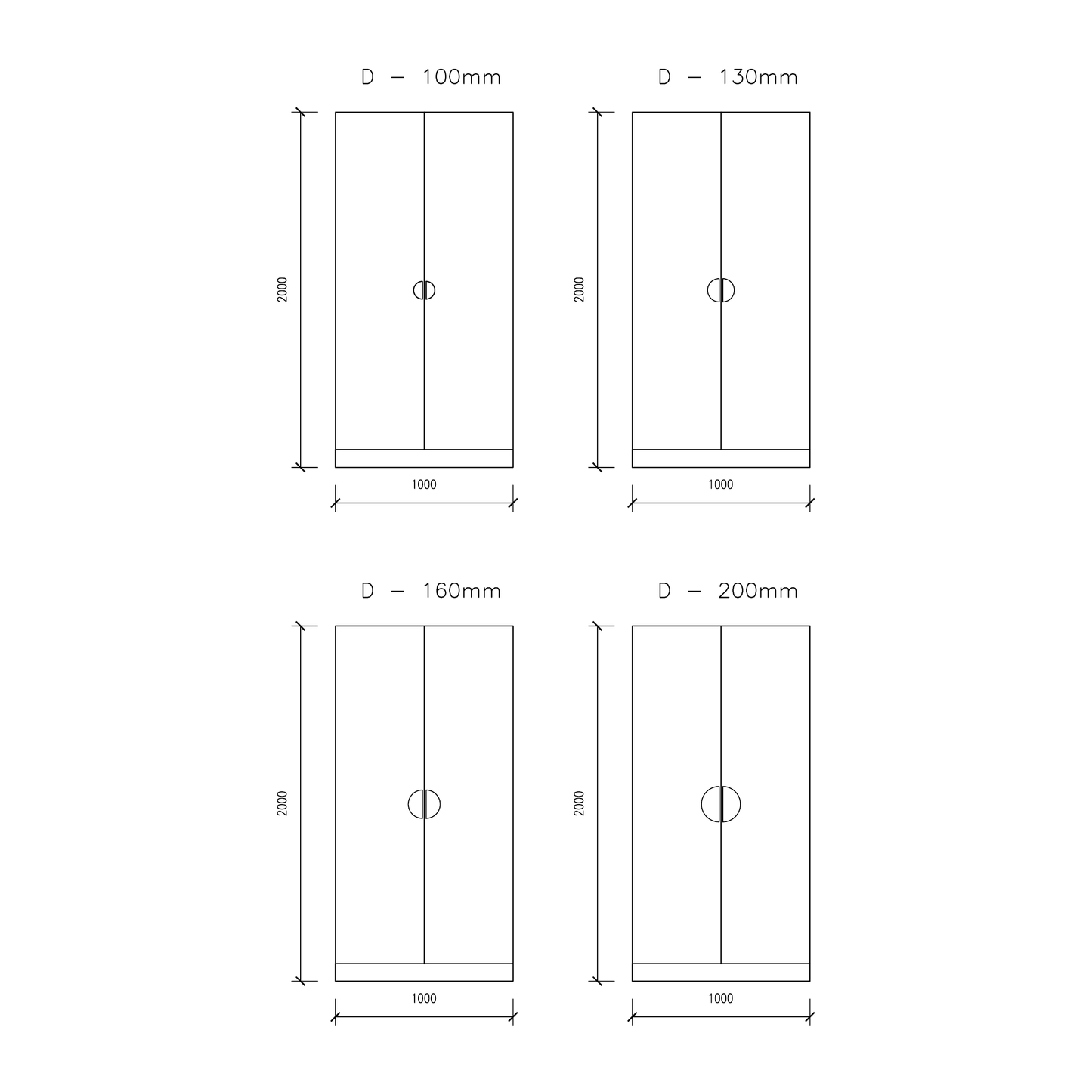 Полукръгли дръжки за мебели от Американски Орех