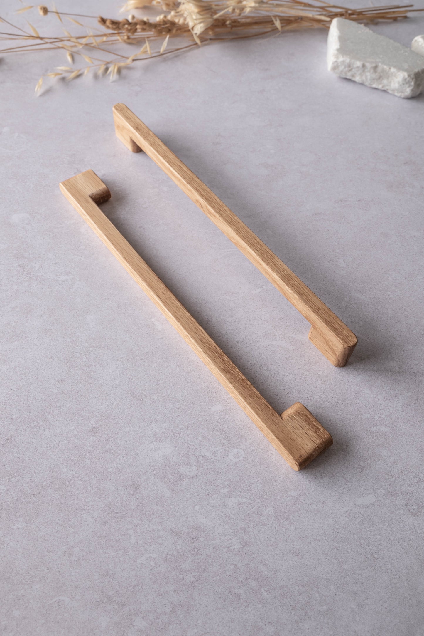 Дървени дръжки за мебели от дъб, правоъгълни, ръчна изработка, Gaika Arts & Crafts.